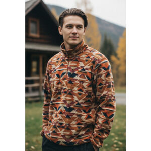 NWT Eddie Bauer Quest Fleece 1/4 Zip Pullover Southwest Ultra Soft Cozy Size L